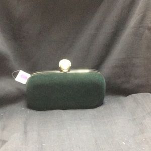 Elegant Emerald Green Velvet evening purse